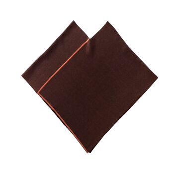 Poncho triangle fin rouge-marron / orange 4