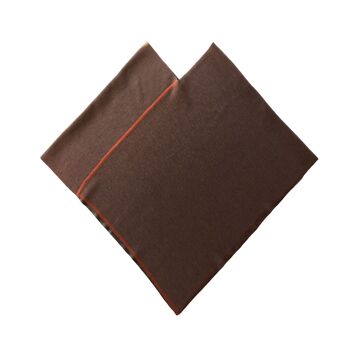 Poncho triangle fin naturel / orange 4