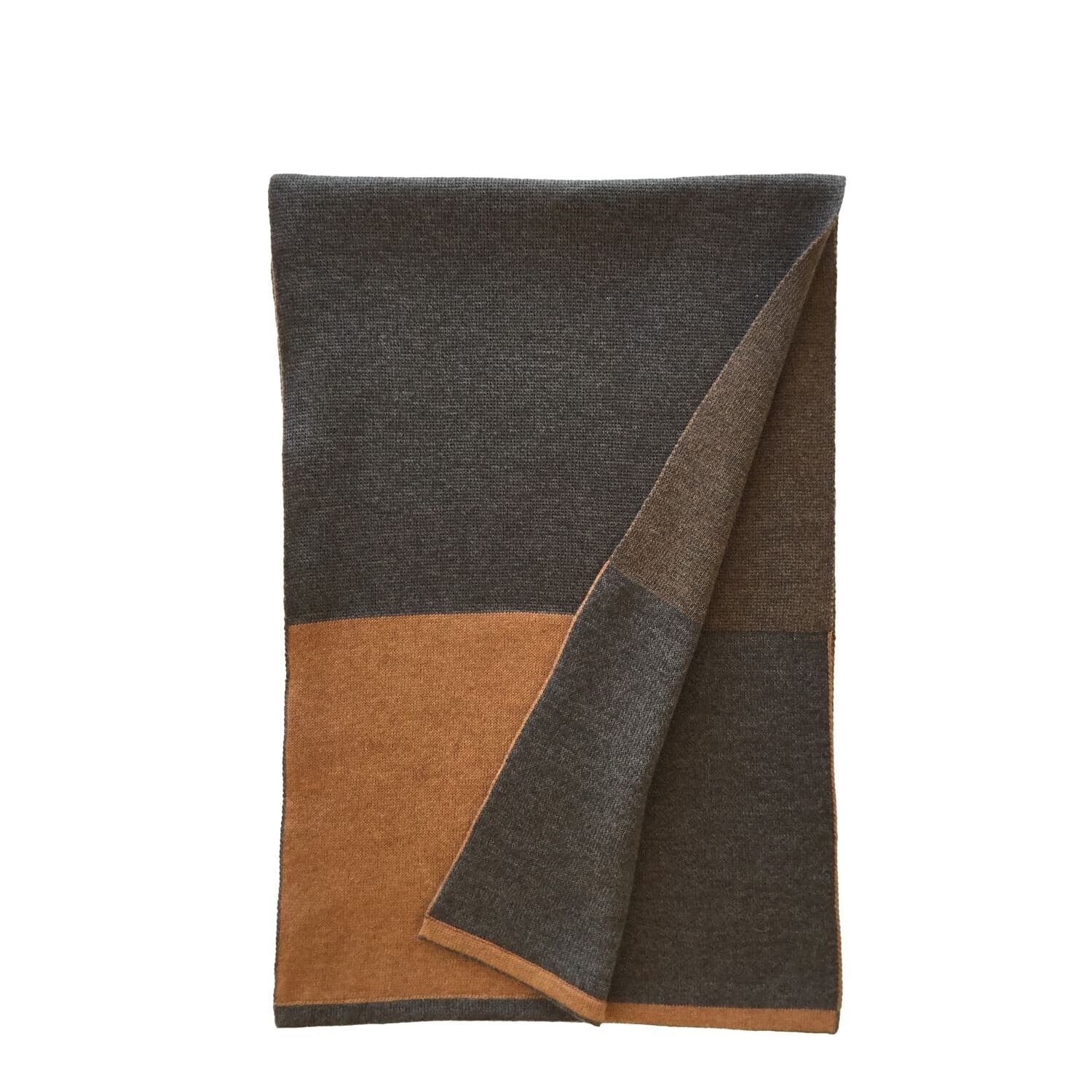 Bufanda de lazo marrón / miel