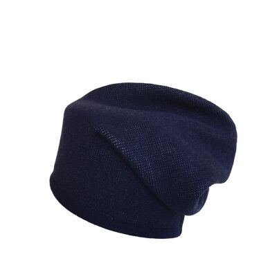 Gorro Beanie azul / gris