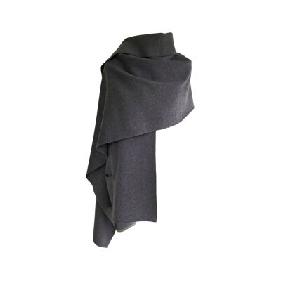 ONE hole scarf blue-gold / gray-blue