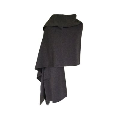 ONE perforated scarf blue-brown / brown