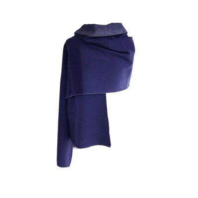 ONE perforated scarf blue / gray