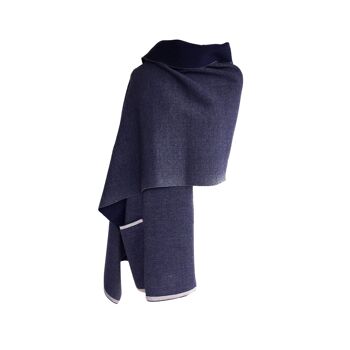 ONE écharpe perforée bleu / gris 3