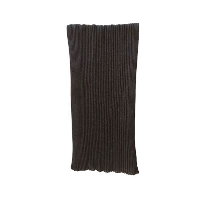 Ribbed scarf plain brown