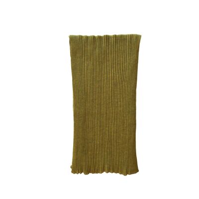 Ribbed scarf plain yellow