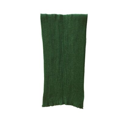 Ribbed scarf plain green