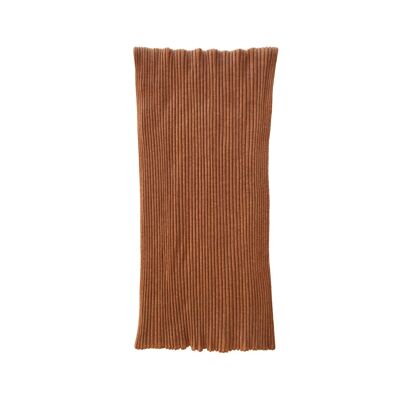 Foulard côtelé uni miel