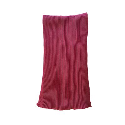 Ribbed scarf plain red