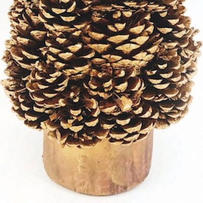 Kerstboom - dennenappels | 40 cm | sfeervolle kerst decoratie vervaardigd uit dennenappels | Decoratieve kunst kerstboom | Goud