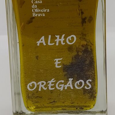 Huile d'olive aromatisée à l'ail et à l'origan