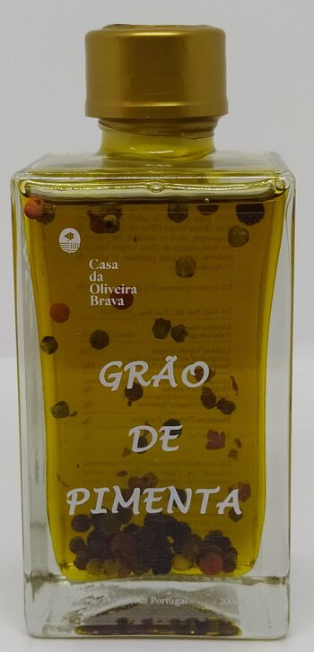 Huile d'olive aromatisée aux grains de poivre 1