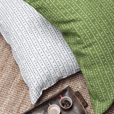 Linen Cushion Cover 80x80 ARRASTA PE Green ABACATE