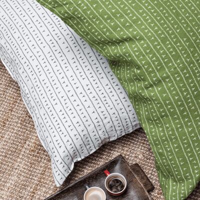 Linen Cushion Cover 80x80 ARRASTA PE Green ABACATE