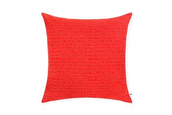 Linen Cushion Cover 80x80 ARRASTA PE Red TERRA 2