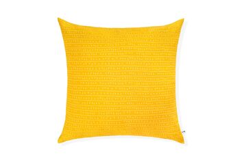 Linen Cushion Cover 80x80 ARRASTA PÉ Yellow ABACAXI 2