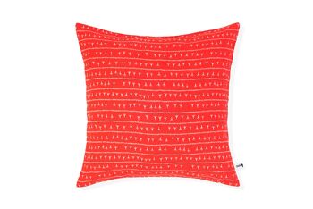 Linen Cushion Cover 45x45 ARRASTA PÉ Red TERRA 2
