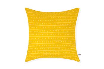 Linen Cushion Cover 45x45 ARRASTA PÉ Yellow ABACAXI 2