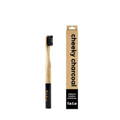 f.e.t.e Cheeky Charcoal Children's Soft Bamboo Toothbrush