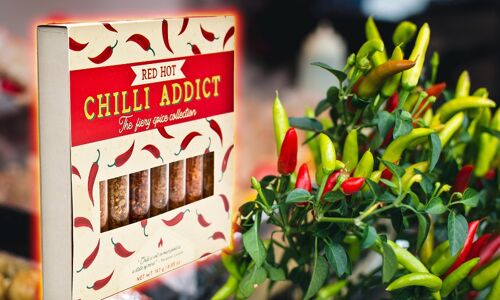 Red Hot Chilli Addict | Collection of 8 Fiery Spices | Spice Gift Set