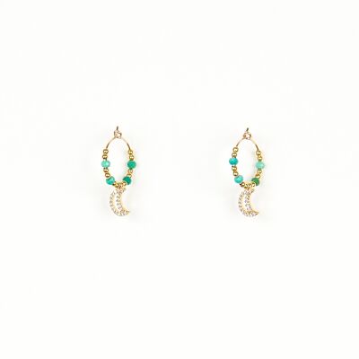 Luna Turquoise mini hoops