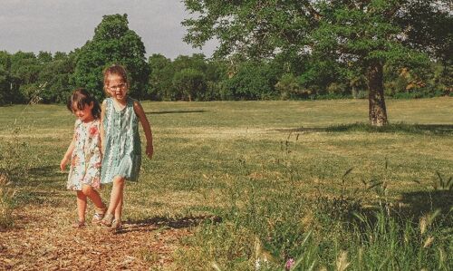 Robe enfant Lily - upcyclée, made in France, pièce uniques