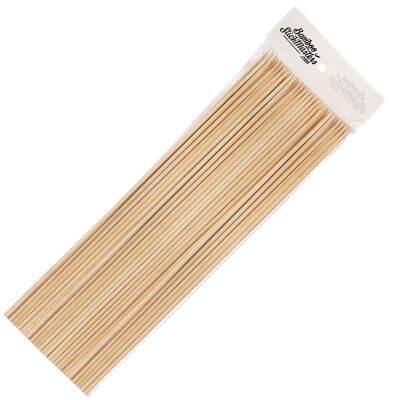 Wooden Bamboo Skewers 40cm - 100 Pack