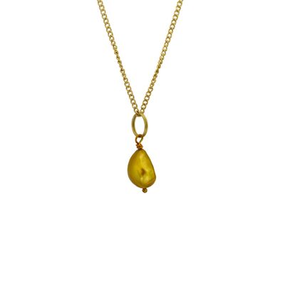 Collier chaîne de perles dorées