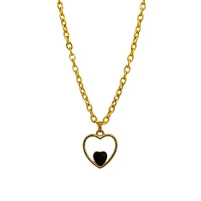 Collier coeur noir