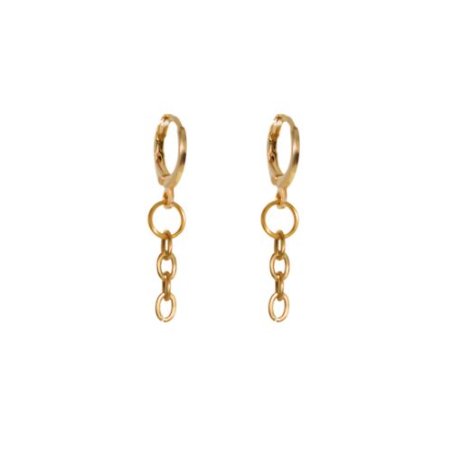 Chain Drop Loop Earrings (short)