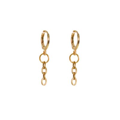 Chain Drop Loop Earrings (short)