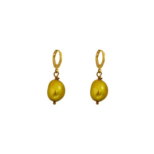 Unique Gold Pearl Earrings