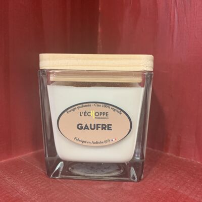 BOUGIE PARFUMEE CIRE 100 % VEGETALE SOJA - GAUFRE 80 G 6X6