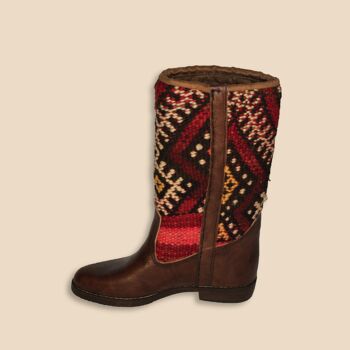 Bottes Kilim Hautes Cuir Marron Châtaigne 12