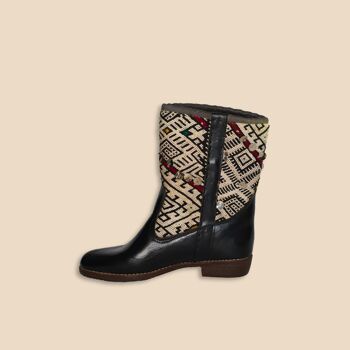 Bottes Kilim Basses Cuir Noir 6