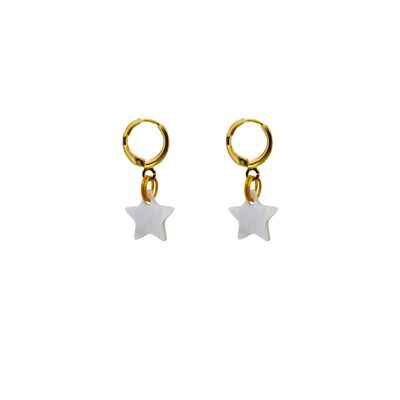 Mother of Pearl Star Earrings