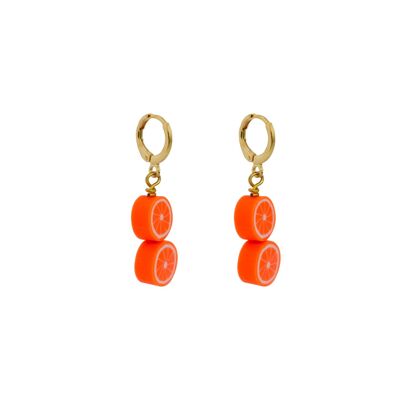 Pendientes dobles naranjas