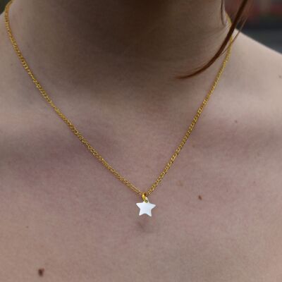 Collier étoile, collier de nacre