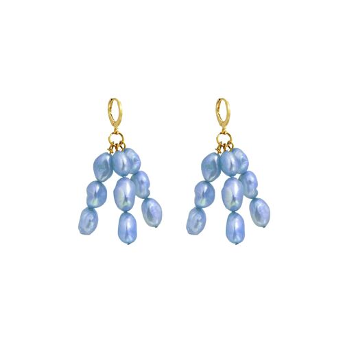 Igi (Trees) Icy blue freshwater pearl earrings