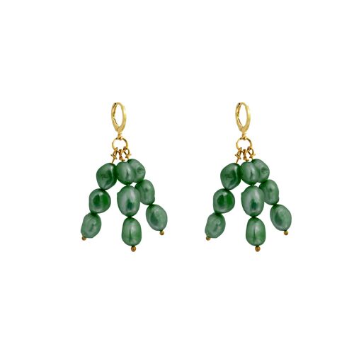 Igi (Trees) Dark Green Pearl earrings