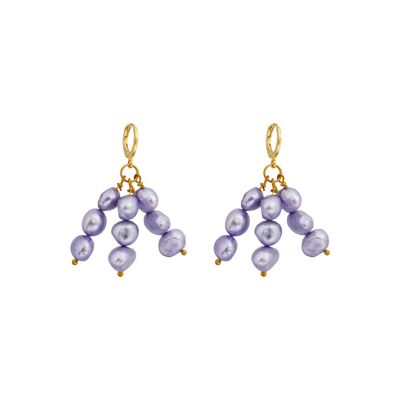 Pendientes de perlas lavanda Igi (árboles)