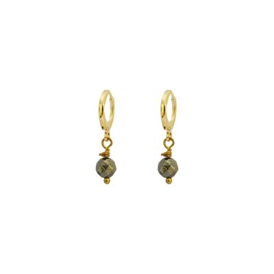 Boucles d'Oreilles Pyrite Facette