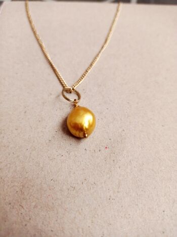 Collier de perles en or d'eau douce 8