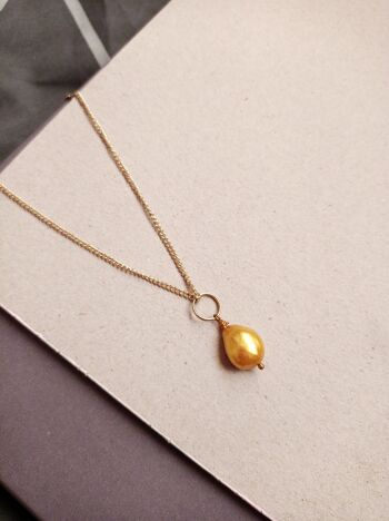 Collier de perles en or d'eau douce 9
