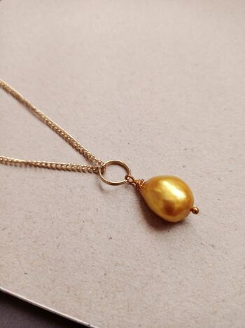 Collier de perles en or d'eau douce 10