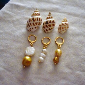 Souvenirs d'avant, boucle d'oreille perle unique 1