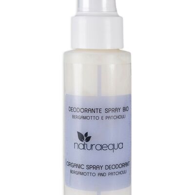 DEODORANTE SPRAY BIOLOGICO Bergamotto e Patchouli