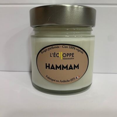 DUFTKERZE 100% PFLANZLICHES SOJAWACHS - 180 G HAMMAM