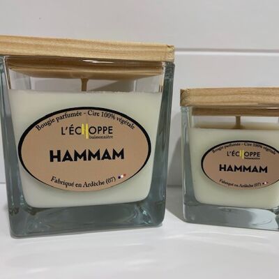 SCENTED CANDLES 100% VEGETABLE SOYA WAX - 6X6 80 G HAMMAM
