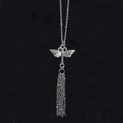 TABOO necklace DRAGONFLY silver